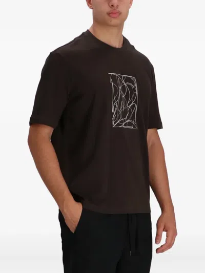 Armani Exchange T-shirt Mit Grafischem Print In Black