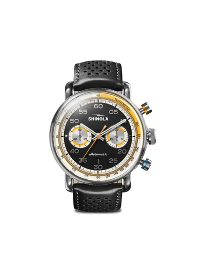 Shinola Canfield Model C56 2 Eye Chrono 42mm In Black