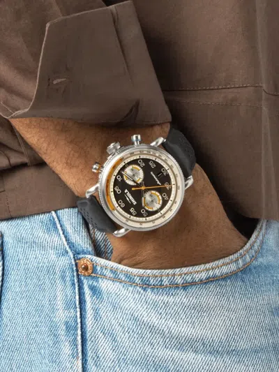 Shinola Canfield Model C56 2 Eye Chrono 42mm In Black