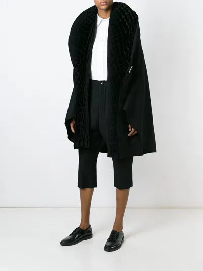 Junya Watanabe Cape Mit Gerafftem Kragen In Black