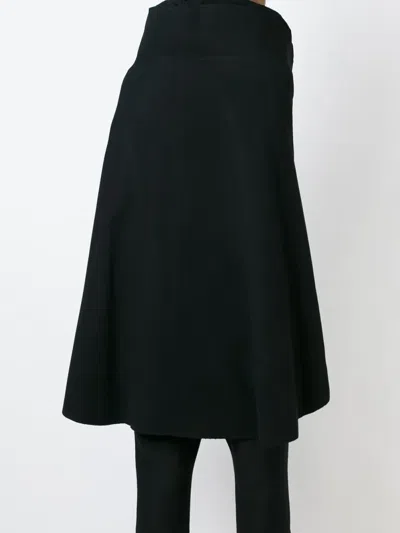 Junya Watanabe Cape Mit Gerafftem Kragen In Black
