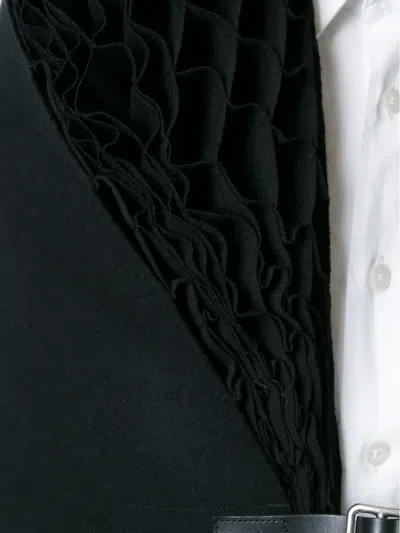 Junya Watanabe Cape Mit Gerafftem Kragen In Black