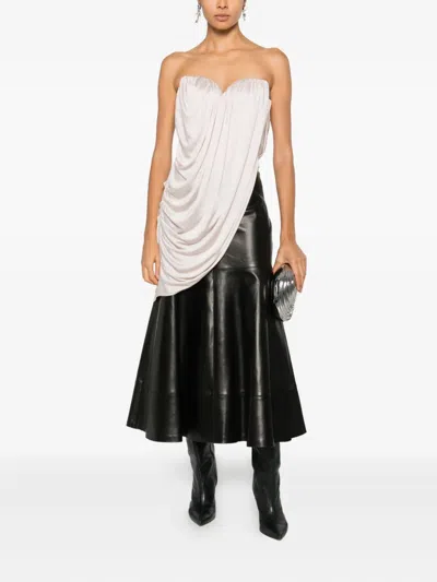 Giuseppe Di Morabito Ruched Draped Top In Neutral