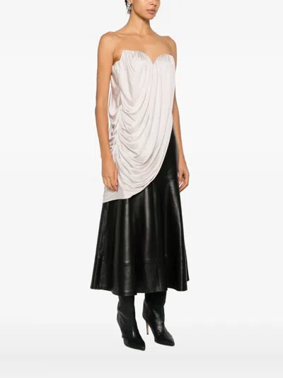 Giuseppe Di Morabito Ruched Draped Top In Neutral