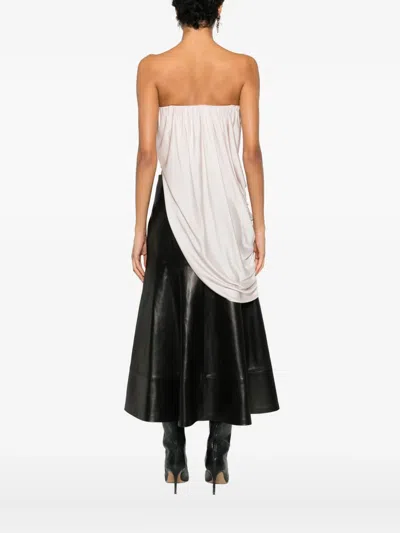 Giuseppe Di Morabito Ruched Draped Top In Neutral