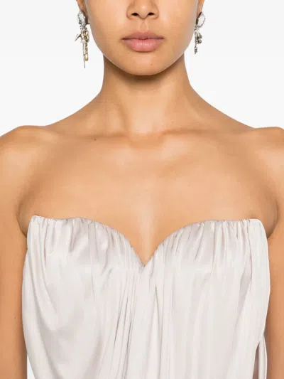 Giuseppe Di Morabito Ruched Draped Top In Neutral