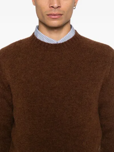 Filippo De Laurentiis Crewneck Sweater In Brown