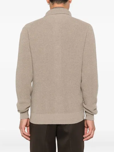 Filippo De Laurentiis Pocket Buttoned Cardigan In Brown