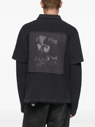 Misbhv Poloshirt Im Layering-look In Black