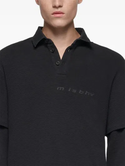 Misbhv Poloshirt Im Layering-look In Black