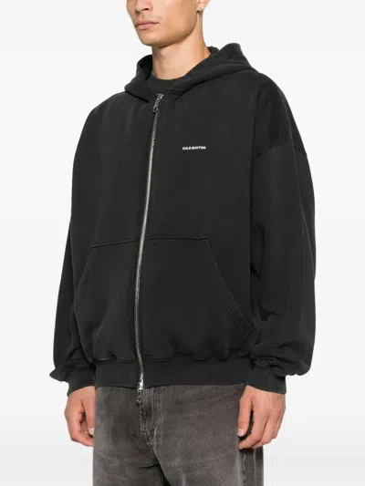 Cole Buxton Zip Hooded Knitwear In Black