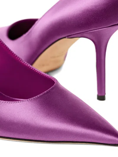 Jimmy Choo Love 85 Pointed-toe Slip-on Pumps In Purple