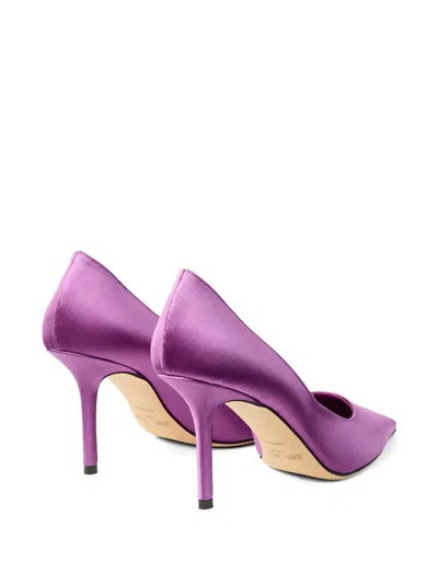 Jimmy Choo Love 85 Pointed-toe Slip-on Pumps In Purple