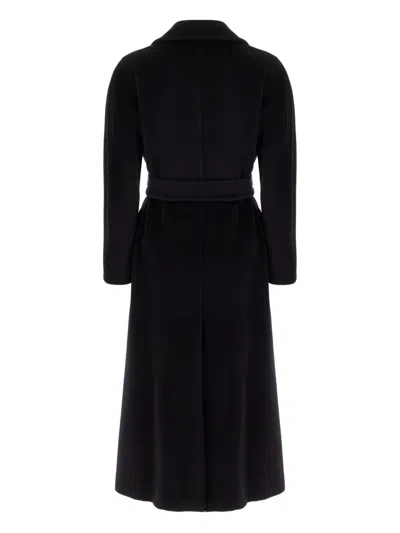 Max Mara Tenzone Belted Coat In Blue