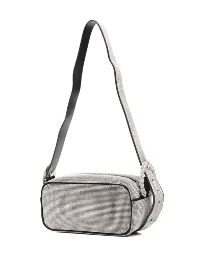 Patrizia Pepe Schultertasche Mit Kristallen In Silver