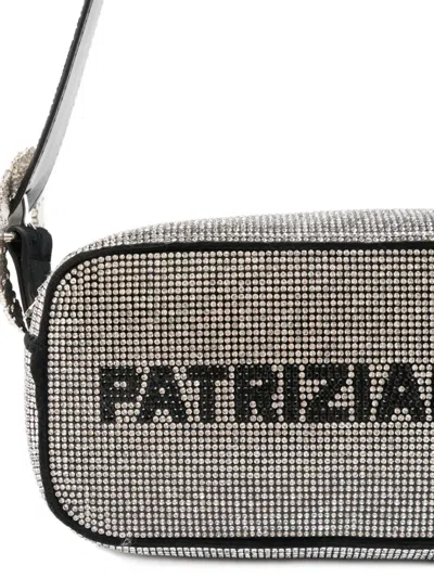 Patrizia Pepe Schultertasche Mit Kristallen In Silver