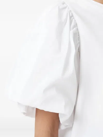 Allsaints Womens Optic White Jess Puff-sleeve Relaxed-fit Cotton T-shirt
