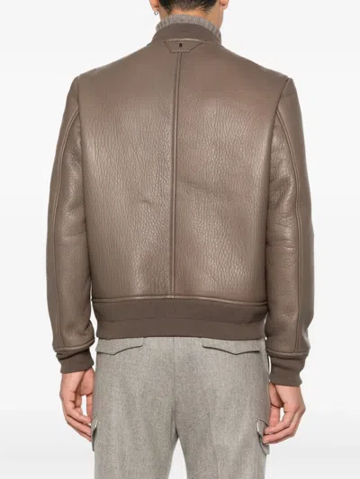 Salvatore Santoro Zip-fastening Jacket In Brown
