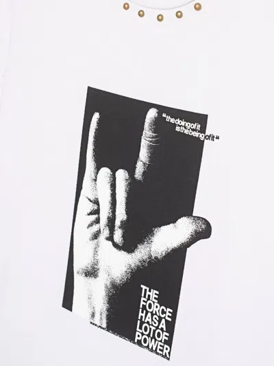 Freecity T-shirt Mit Nieten In White