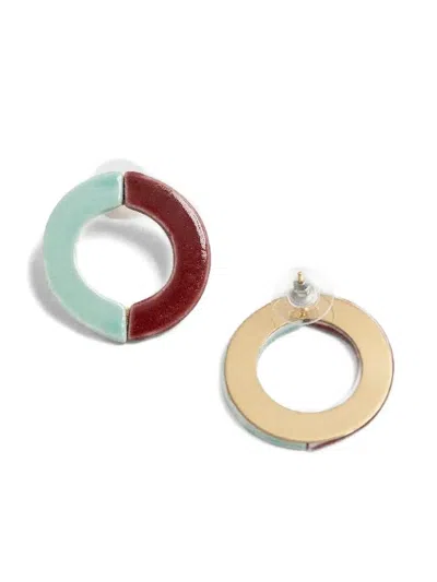 Andres Gallardo Arch Two-toned Earrings In Blue