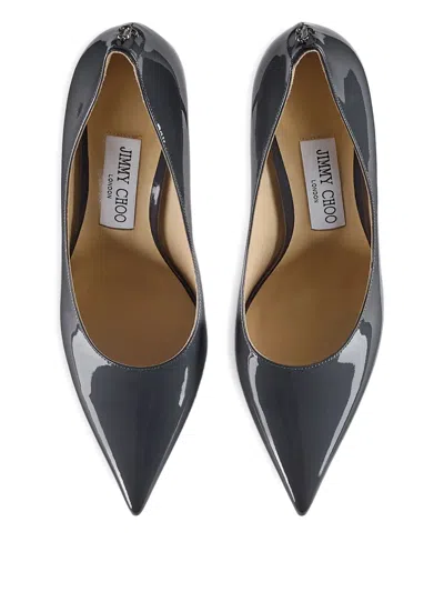Jimmy Choo 85mm Love Pointed-toe Pumps In Gray