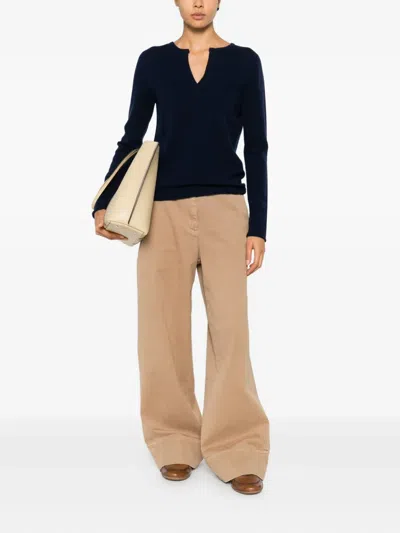 Liviana Conti Vania V-neck Cashmere Sweater In Black