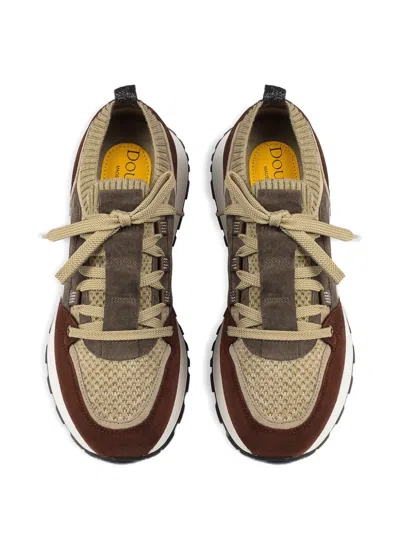 Doucal's Lace-up Suede Sneakers In Multi