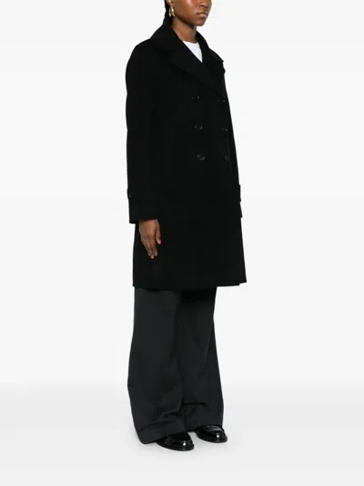 Aspesi Doppelreihiger Mantel In Black