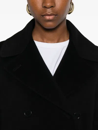 Aspesi Doppelreihiger Mantel In Black