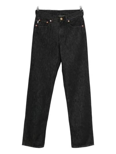 Blazé Milano Clapotis Paso High-rise Straight-leg Jeans In Black