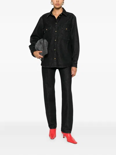 Blazé Milano Clapotis Paso High-rise Straight-leg Jeans In Black