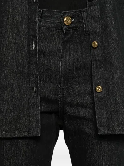 Blazé Milano Clapotis Paso High-rise Straight-leg Jeans In Black