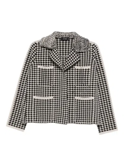 Cividini Cardigan Mit Hahnentrittmuster In Black