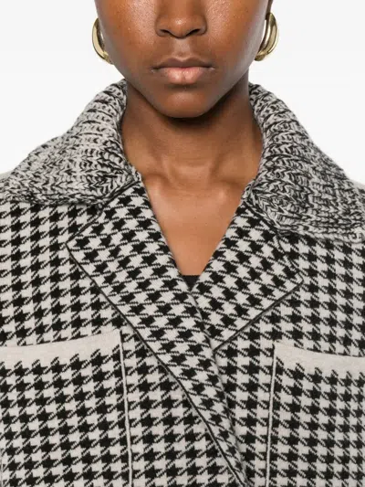 Cividini Cardigan Mit Hahnentrittmuster In Black