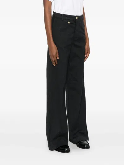 40 Weft Hose Mit Bügelfalten In Black