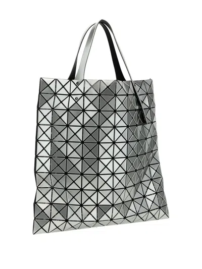 Bao Bao Issey Miyake Geometric Design Tote Bag With Dual Handles In Silver