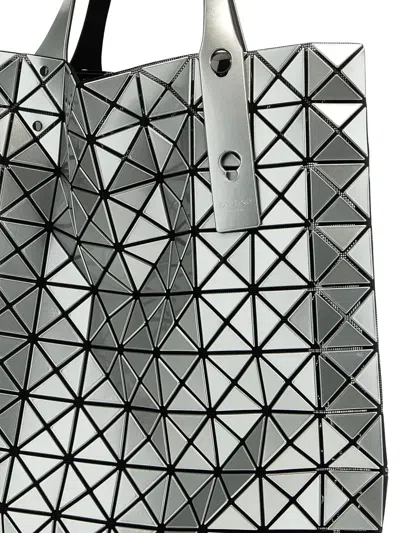Bao Bao Issey Miyake Geometric Design Tote Bag With Dual Handles In Silver