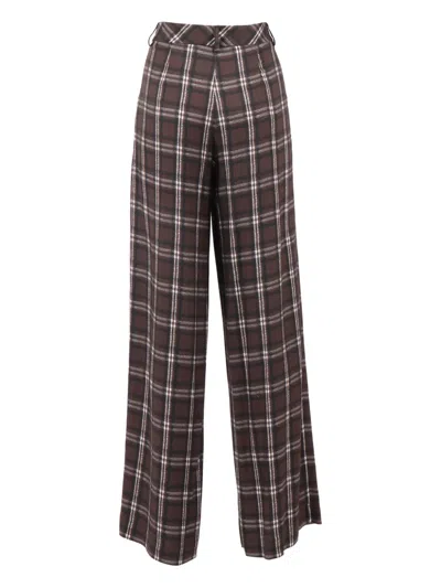 Ermanno Scervino Tailored Viscose Pants With Fluid Drape In Multi