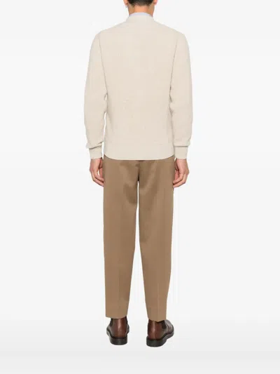 Filippo De Laurentiis Button Pocket Cardigan In Neutral