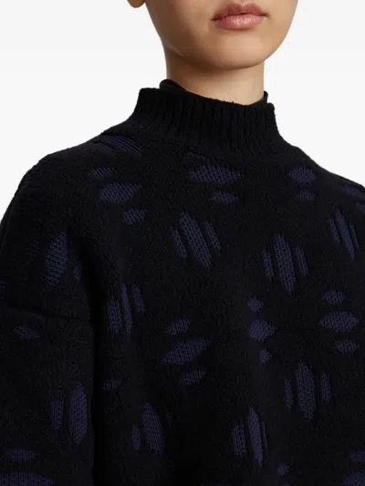 Aztech Mountain Snowflake Sweater In Black