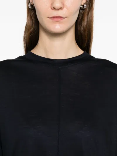 Alpha Studio Panelled Jersey In Black