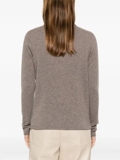 Liviana Conti Vania V-neck Cashmere Knitwear In Brown