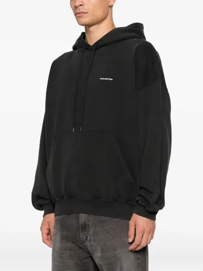 Cole Buxton Pouch Hooded Sweatshirt In Black