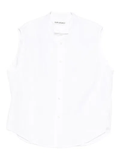 Our Legacy Wing Sleeveless Shirt In White