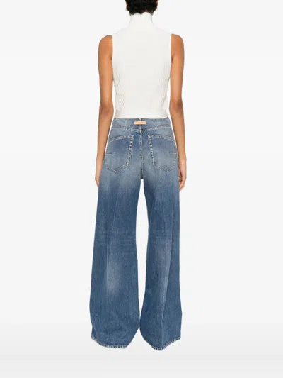 Balmain High Neck Sleeveless Zip Top In White