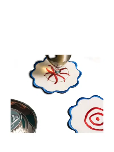 Octaevo Scalloped Coasters (set Of Four) In Multi