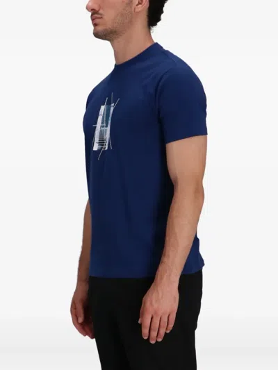 Armani Exchange T-shirt Mit Grafischem Print In Blue
