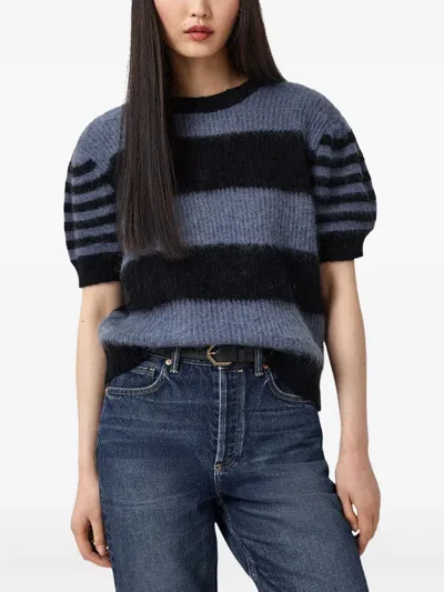 Allsaints Clem Striped Knitted T-shirt In Multi