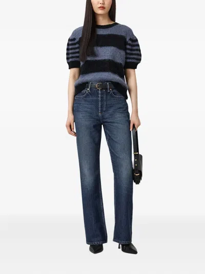 Allsaints Clem Striped Knitted T-shirt In Multi