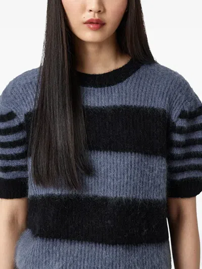 Allsaints Clem Striped Knitted T-shirt In Multi